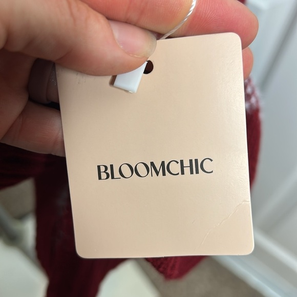 BloomChic Burgundy Snowflake Sweater Holiday Snow US 18-20 - Picture 2 of 7